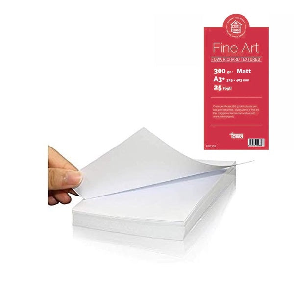 Fowa Carta per stampante Inkjet A3+ 300gr. Matt Conf. 25 Fogli FS3305 Fowa Carta per stampante Inkjet A3+ 300gr. Matt Conf. 25 Fogli FS3305